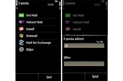 Nokia Symbian E-posta Kurulumu