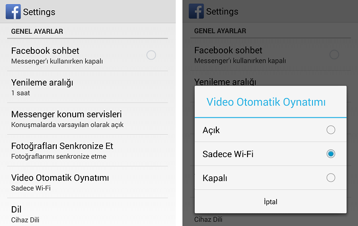 android-faceotomatik-video-kapali